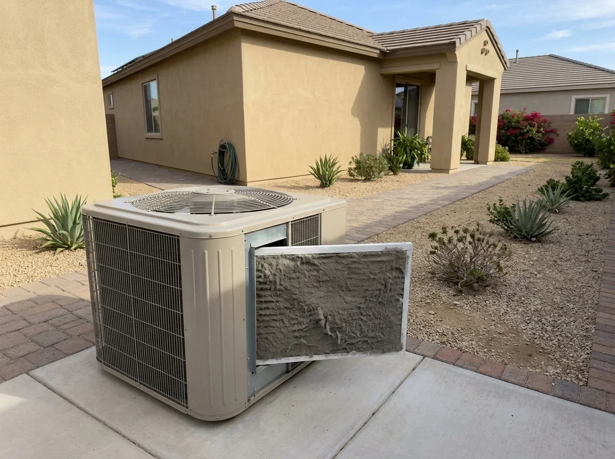 Clogged air filter restricting airflow and damaging your cooling system