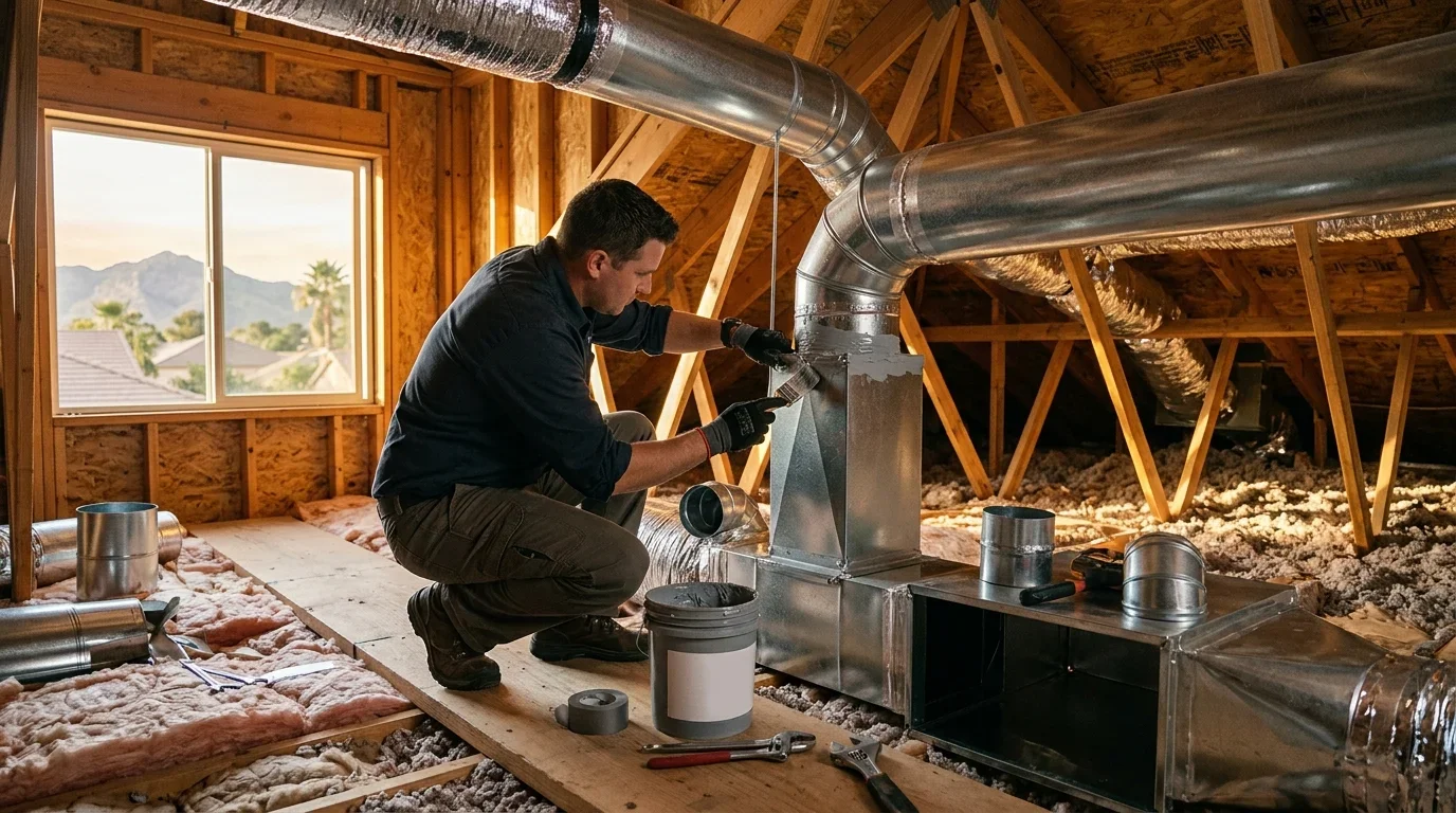 Professional ductwork sealing and replacement for improved home energy efficiency